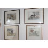 Henry Wilkinson, Cairn Terriers, Labrador's and Setters, four limited edition etchings,