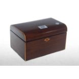 Victorian rosewood tea caddy,