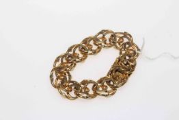 14 carat gold chain link bracelet