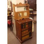 Yew hi-fi cabinet in the form of a bookcase and mirror door wall cabinet (2)