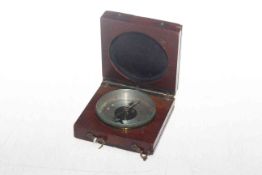 Wooden cased compass,
