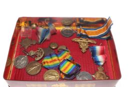 WWI military medals and badges,