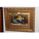 Evelyn Chester, Still Life, oil on board, signed lower left, 19cm by 29cm,