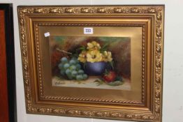 Evelyn Chester, Still Life, oil on board, signed lower left, 19cm by 29cm,