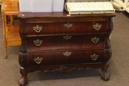 Continental shaped front three drawer chest