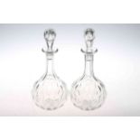 Pair of Victorian cut glass decanters and stoppers