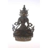 Bronze Hindu/Oriental goddess,