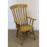 Beech farmhouse style armchair