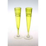 Pair of cut glass Bohemian vases