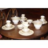 Wedgwood ivory Agincourt fifty six piece tea and dinner service