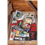 Box of model vehicles