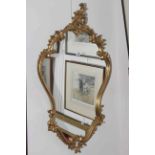 Ornate gilt framed wall mirror