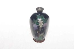 Japanese Cloisonne Wisteria vase