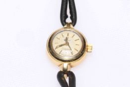 Omega Ladymatic wristwatch 18 carat, case with impressed No.