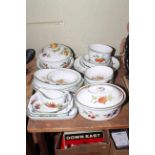 Collection of Royal Worcester Evesham tableware