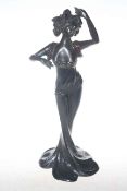 Bronze lady figure in dance pose,