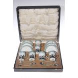 Cased Crescent 'George Jones' coffee set