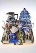 Losol Ware teapot and water jug, Ringtons, Royal Adderley Parakeet,