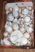 Box of assorted crested china