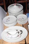 Royal Doulton Pillar Rose forty piece dinner service,