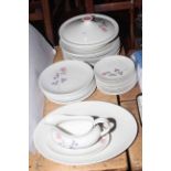 Royal Doulton Pillar Rose forty piece dinner service,