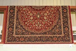 Keshan rug with a red ground 1.90 by 1.