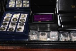 Large assorted lot of Westminster and Jubilee Mint silver plated and limited edition first day