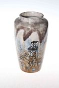 Corbridge stoneware coal mining vase, J.S.