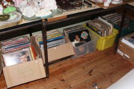 Five large boxes of LP records