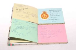 HMS Hurworth, British Royal Navy, two autograph books circa 1990, signed by the Senior Officer,