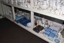 Large collection of china and glass including dinner and teawares,