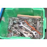Box of spanners and tools