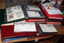 Fourteen albums of military signed, first day covers, presentation packs and stamps,