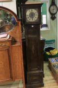 1920's oak Jacobean style grandmother clock