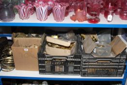 Large collection of oil lamp parts,