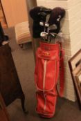 Golf bag and collection of clubs