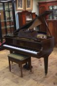 Kirkman mahogany cased baby grand piano no.