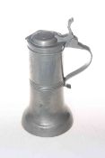 Pewter flagon engraved J.E./H.P.K.