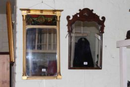 Georgian gilt framed pier mirror and Georgian style mahogany framed wall mirror (2)