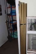 Quantity of brass twist tubing for oil columns