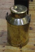 Brass milk churn,