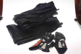 Two pairs of large Scott Motorcycle Leathers,