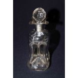 Edwardian silver topped decanter,