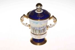 Limited edition Aynsley 'D-Day' loving cup, Peter Jones China, no. 32 of 100, handpainted by L.