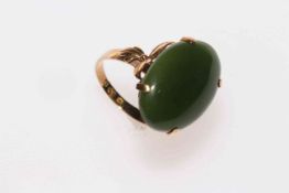 18 carat gold jade ring