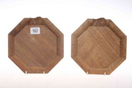 Pair of Mouseman teapot stands,