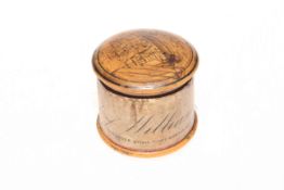 Circa 1900 wooden lidded box,