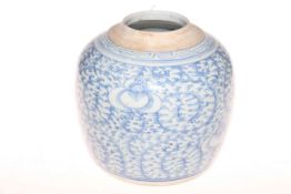 Chinese blue and white ginger jar,