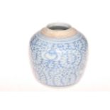 Chinese blue and white ginger jar,