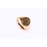 Gold Gents signet ring